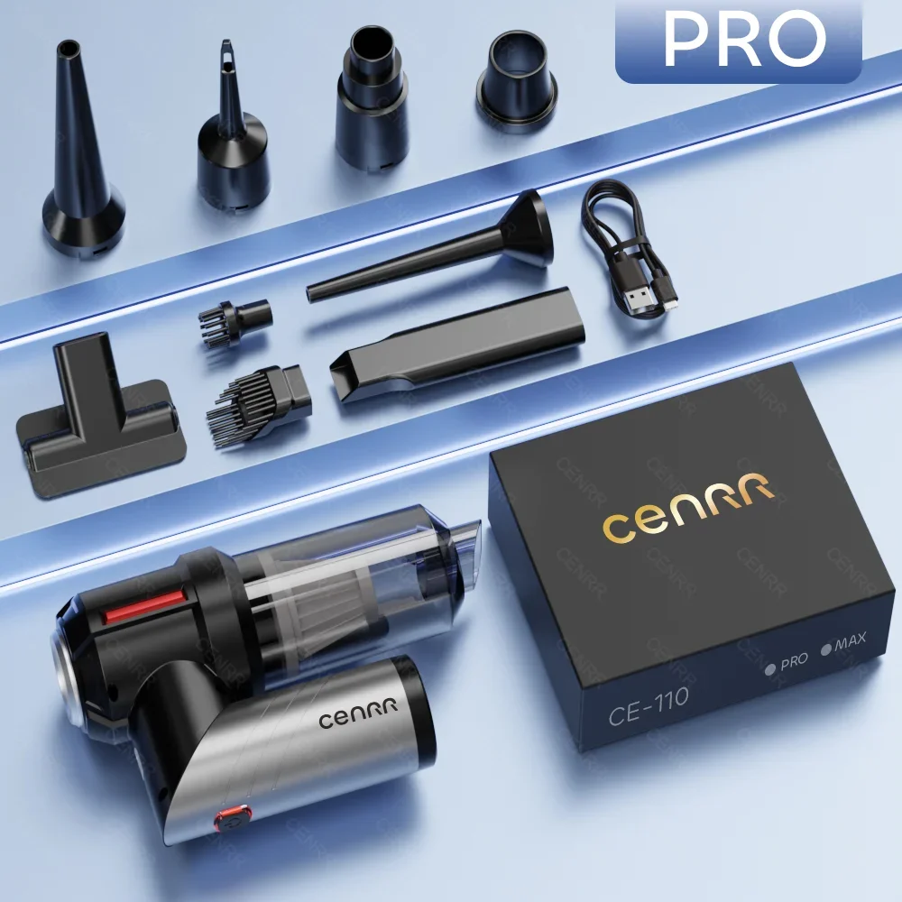 

CENRR Вакуумный автомобильный пылесос 998000 PA Мощный пылесос для автомобиля Беспроводной портативный ручной автомобильный пылесос для чистки