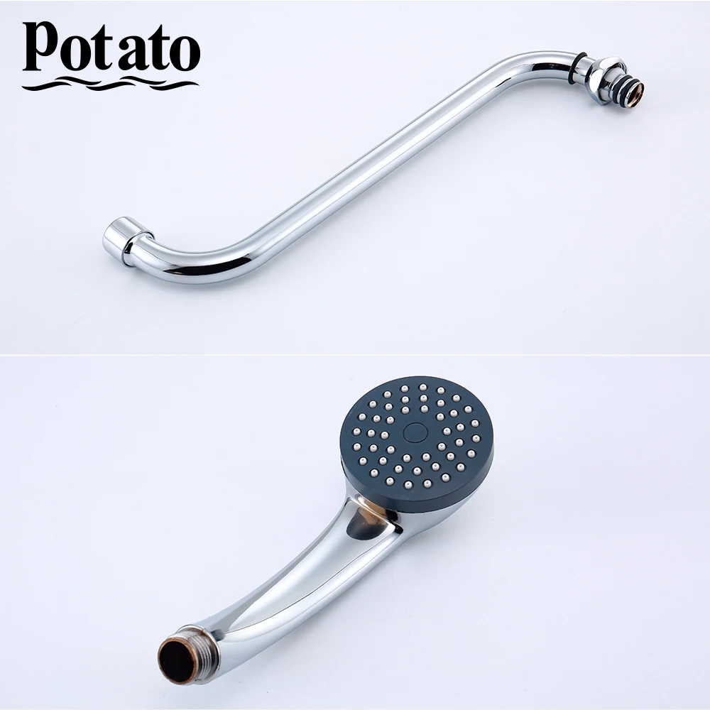 potato bathroom shower faucet economic zinc trough bathtub sprayer double control bath mixer with shower head p2465 free global shipping