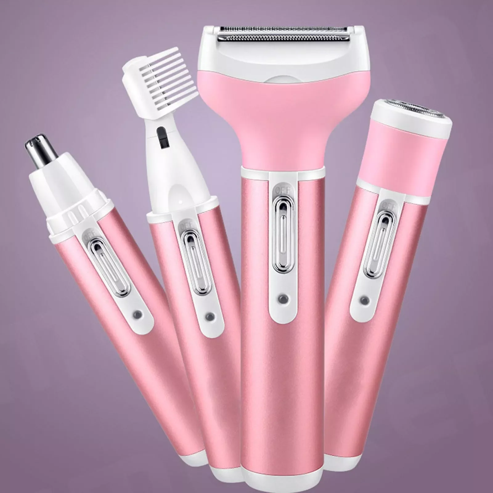 

NEW2023 4 In1 Rechargeable Men Nose Ear Hair Trimmer Painless Women Trimming Sideburns Eyebrows Beard Hair Clipper Shaver