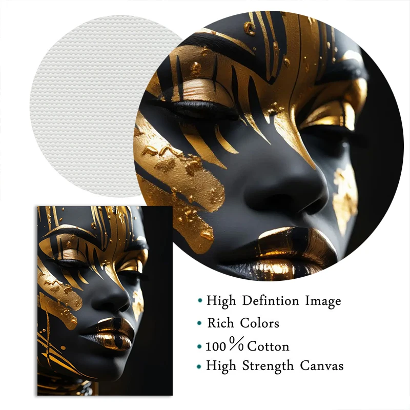 Плакат &quotАфриканская женщина цветок&quot на холсте