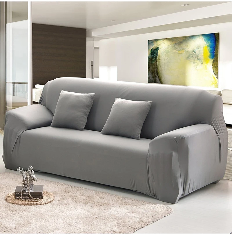 Дешевый однотонный чехол для дивана универсального размера s многоцветный из