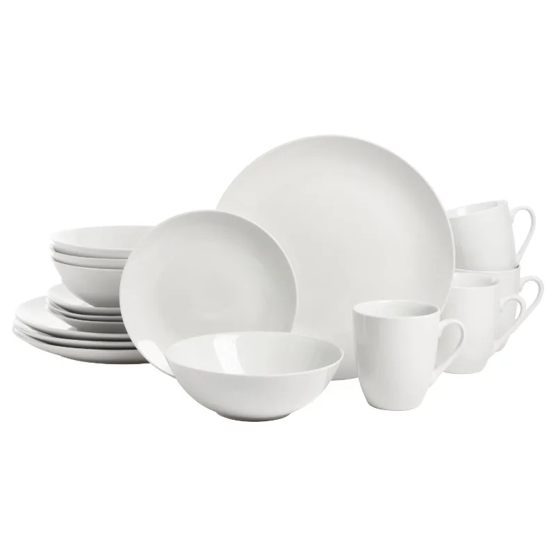 

White 16-Piece Ceramic Dinnerware Set