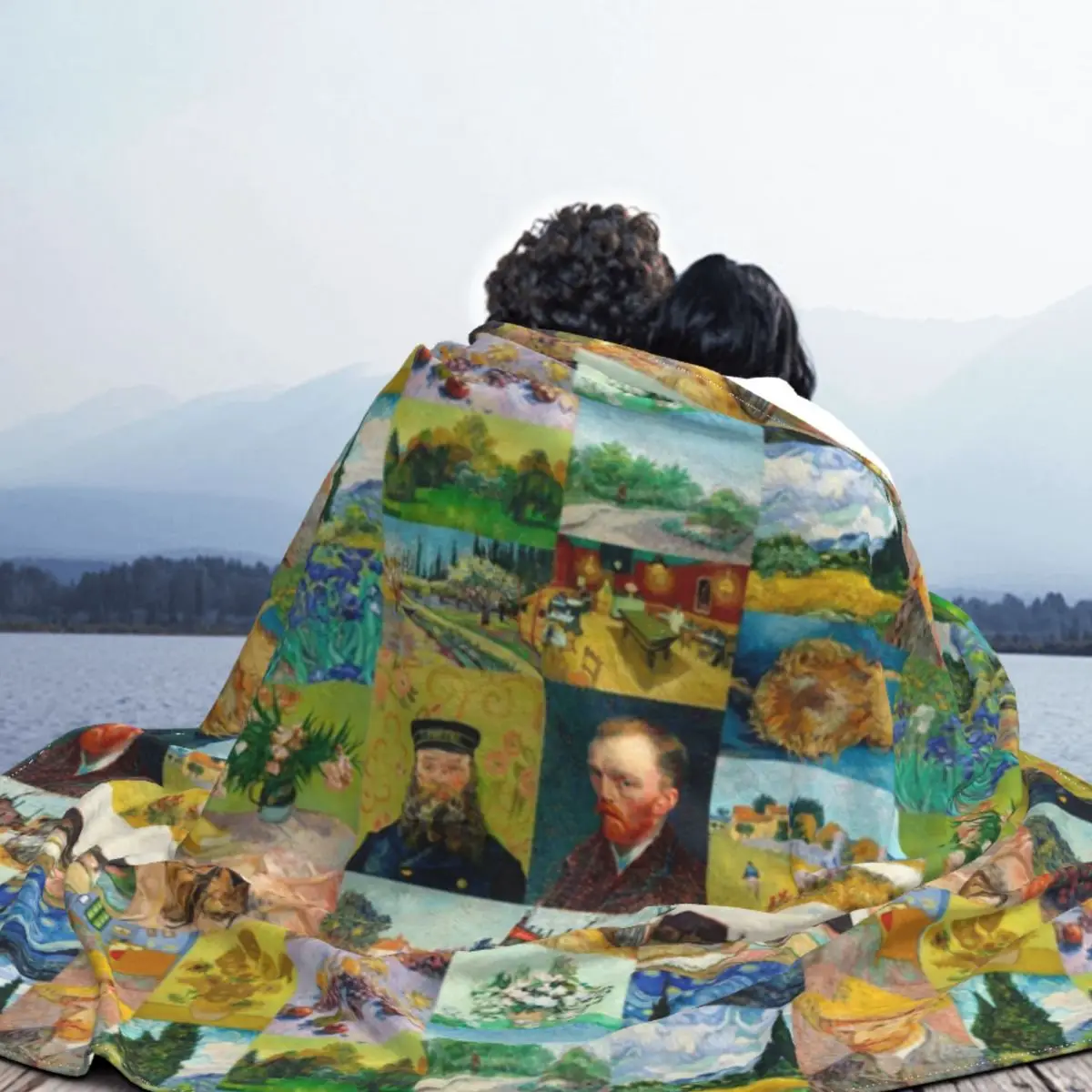 Фланелевое Одеяло с подсолнухами Ван Гога классное покрывало для дивана