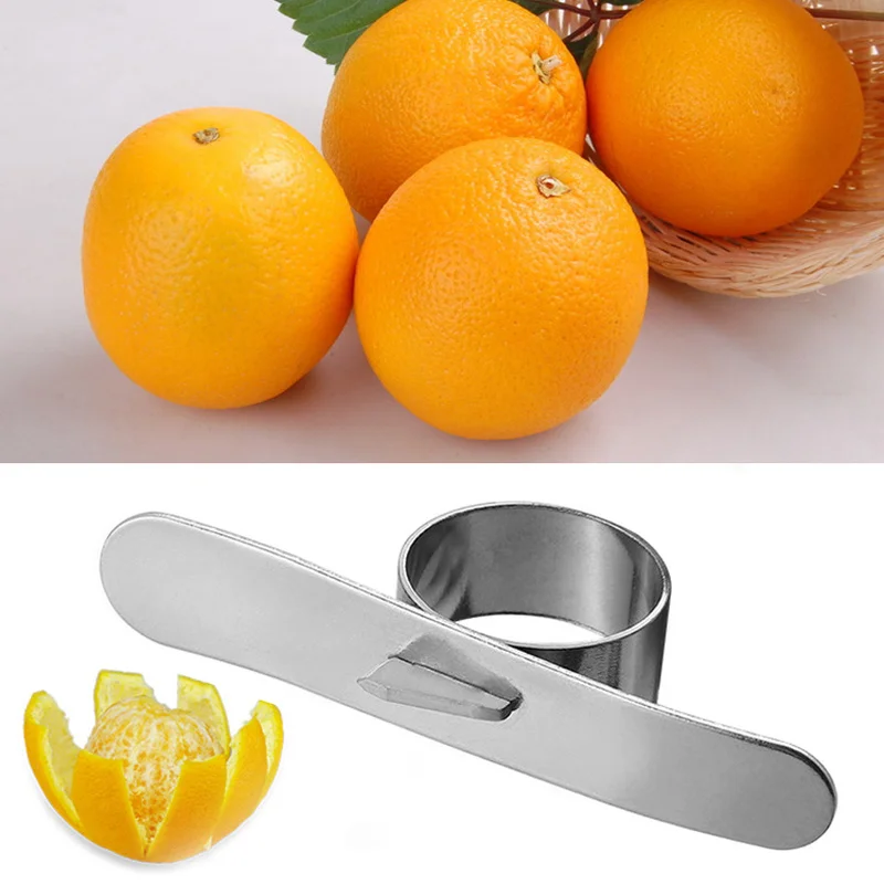 

Stainless Steel Orange Opener Finger Portable Small Ring Orange Peeler Snail Pomelo Pomegranate Lemons Grapefruits Peeler