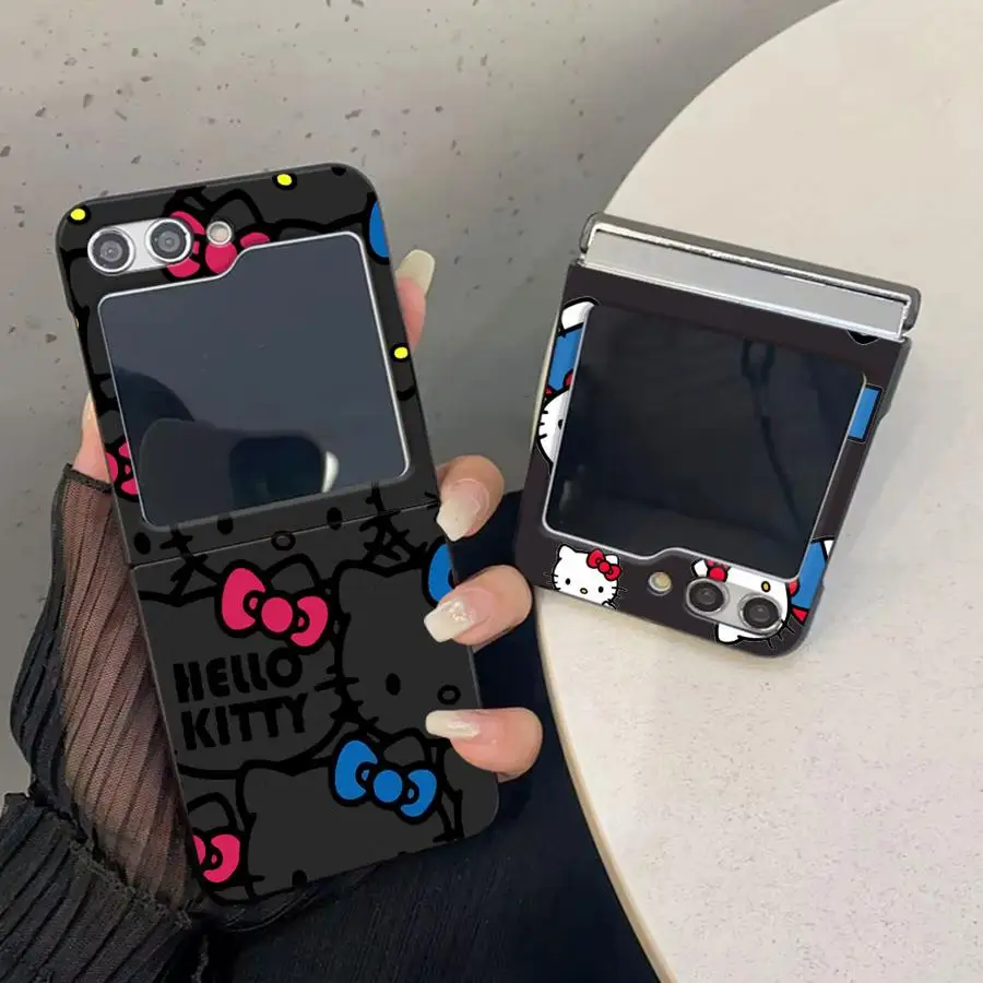 Милый чехол для телефона Hello K-Kitty Cat Samsung Galaxy Z Flip 6 5 zflip4 zFlip zFlip3 zflip6 funda celulare защитные