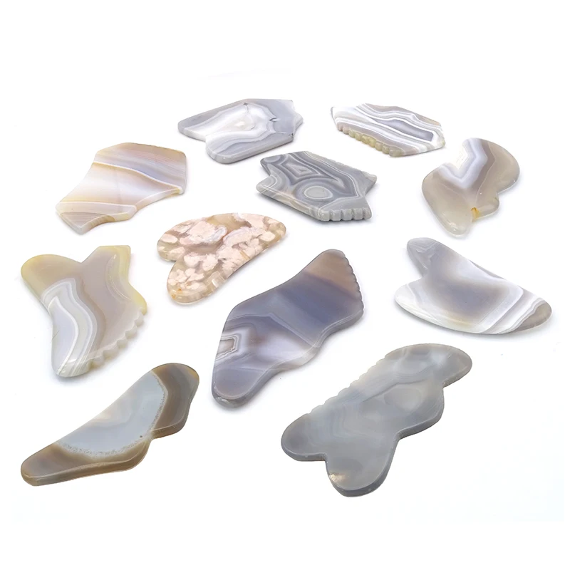 100% натуральный агат массажные инструменты Guasha искусственный камень для красоты