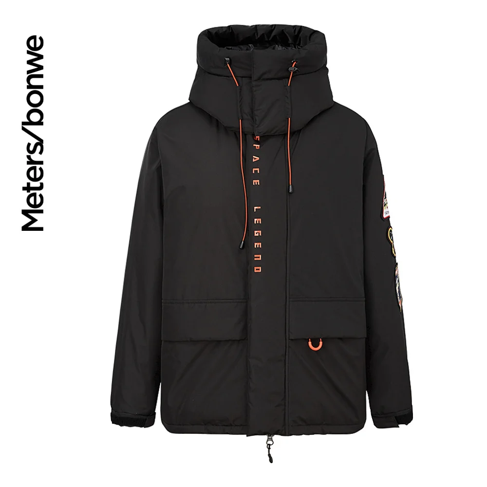 Metersbonwe Long Down Jacket Men Winter Warm 80% Gray Duck Down Hooded Men Anti-snow Winter Down Coat Brand Outerwear Warm Coat