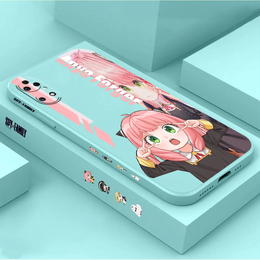 Japan Anime Spy x Family Phone Case For Huawei P60 P50 P40 P30 P20 Mate 50 40 30 20 20X 10 Colour Liquid Silicone Cover Funda