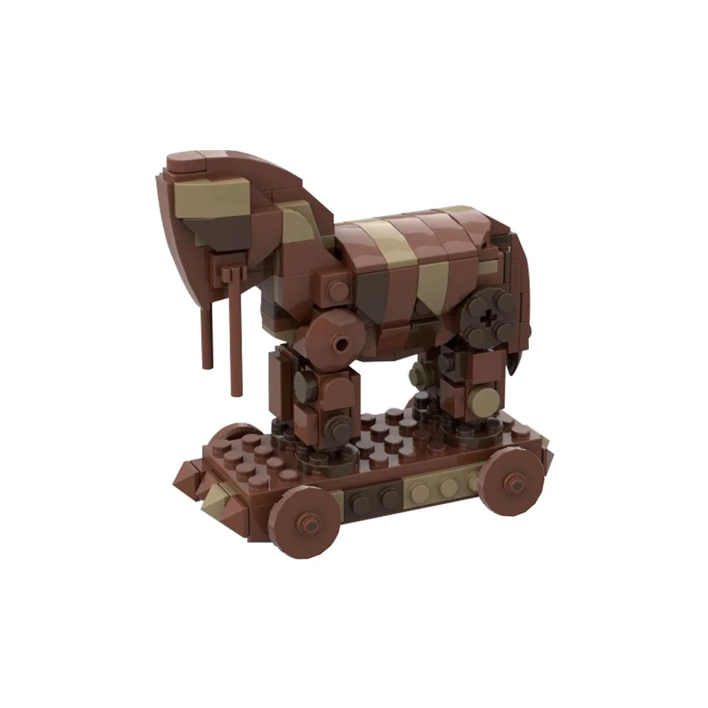 Gobrick MOC музей греческой мифологии тройная лошадь тройные лошади бегемоты