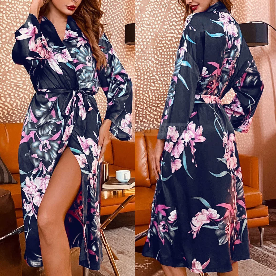 Ночная сорочка свободного покроя с V-образным вырезом