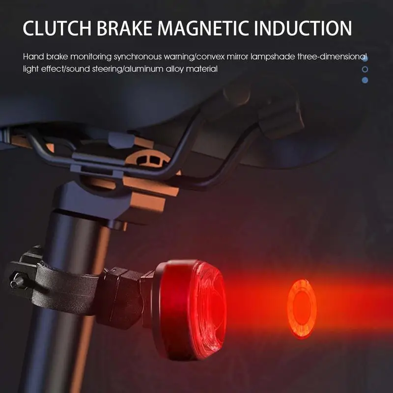 

New Bicycle Smart Auto Brake Sensing Light Waterproof LED Charging Cycling Taillight Bike Rear Light Warn Bicycle Taillight Tool