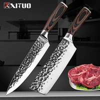 xituo kitchen knife chef 8 inch 7 stainless steel knives sushi meat santoku japanese 7cr17 440c high carbon knife cooking
