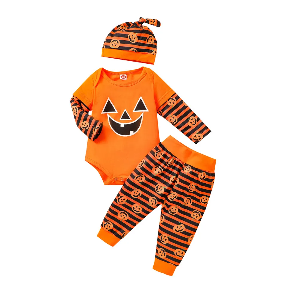 

My First Halloween Baby Clothes Winter Newborns Bobysuit + Pant Baby New Year Costume Handsome Kids Boys Clothing sets 0-18M