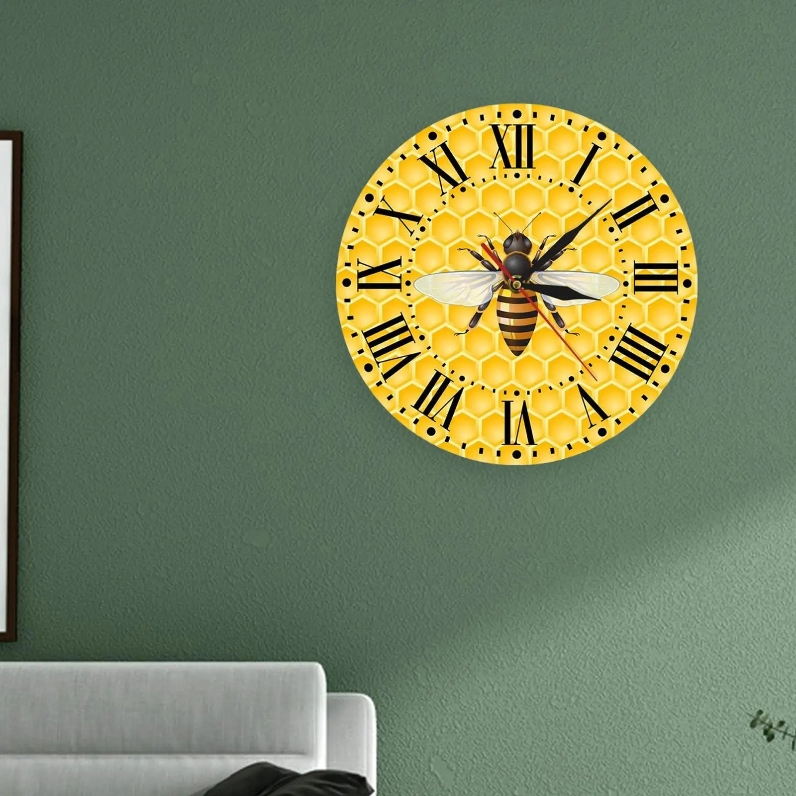 

Yellow Hive Wall Clocks 12 inch for Kitchen Quartz Movement Accurate