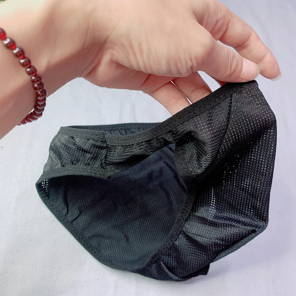 

Men Sexy Mesh Briefs Soft See Through Underwear Man Breathable Panties Low Waist Pouch Underpants Sissy Gay Transparent Lingerie