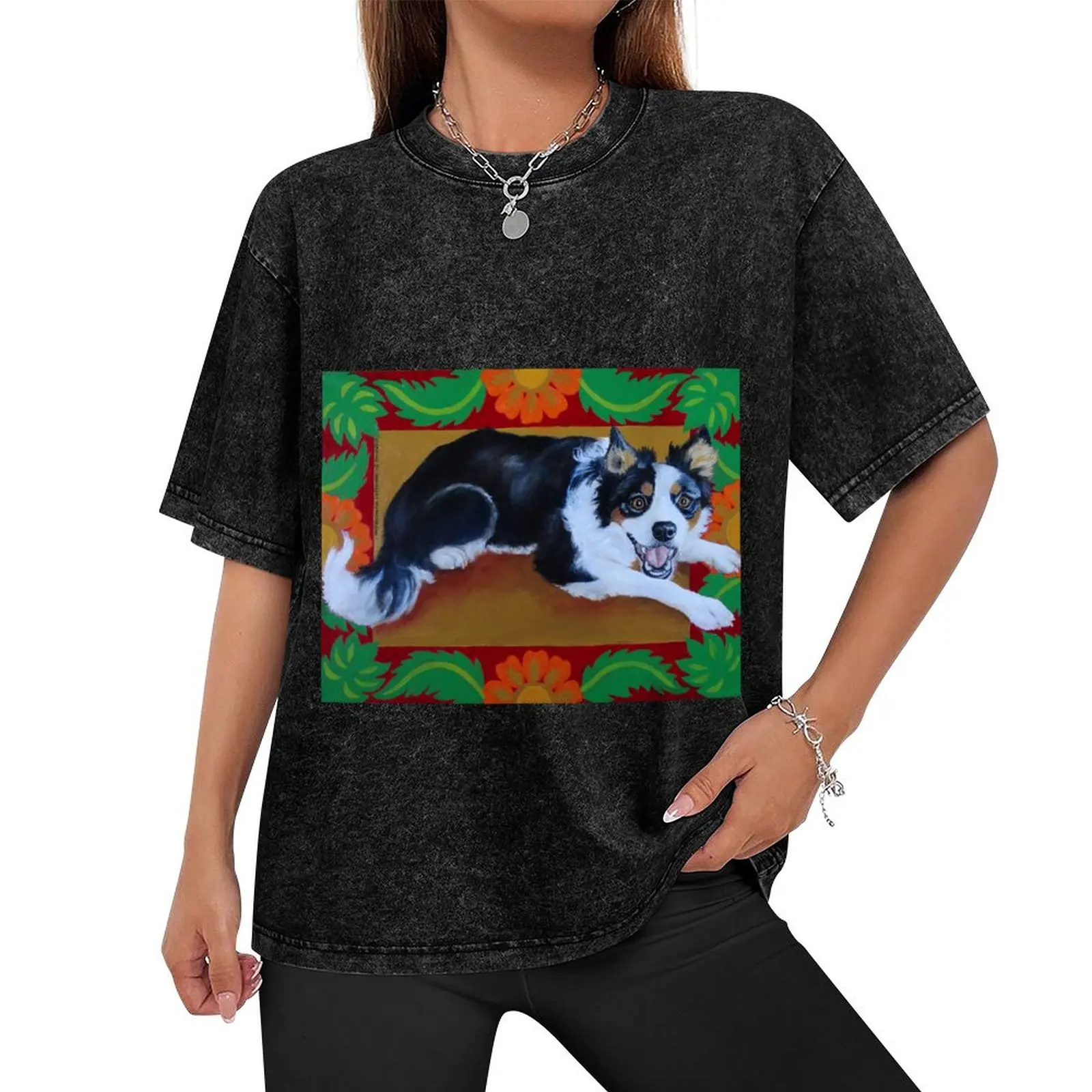 Бордер-колли готов к работе! Футболка на заказ новые подарки и футболки летняя