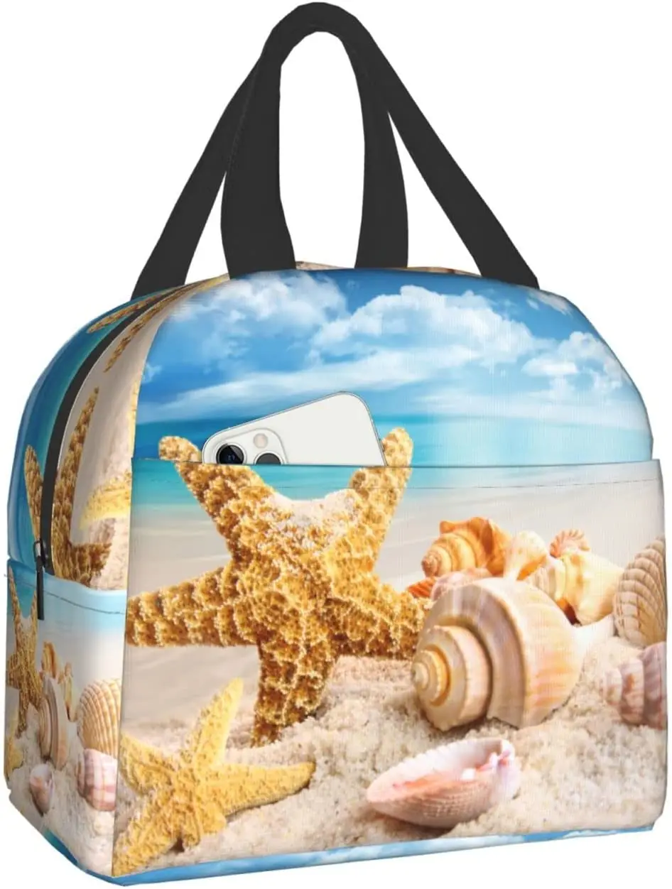 

Женская летняя сумка для ланча от океанского моря, Портативная сумка-холодильник, большая многоразовая Изолированная коробка для ланча