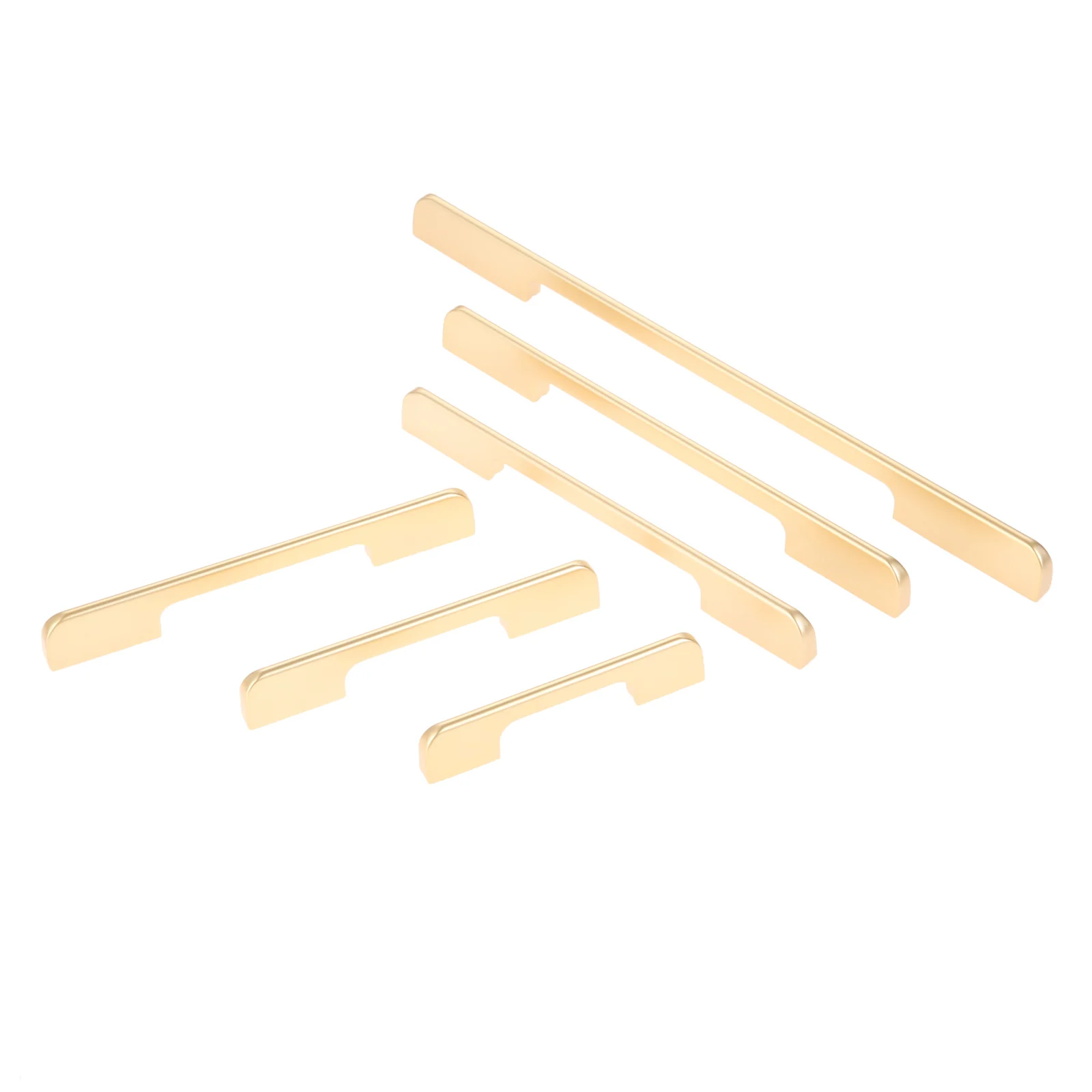 

1Pc Aluminum Golden Cabinet Furniture Handles 96/128/160/192/224MM Modern Door Drawer Pulls Long Furniture Handle