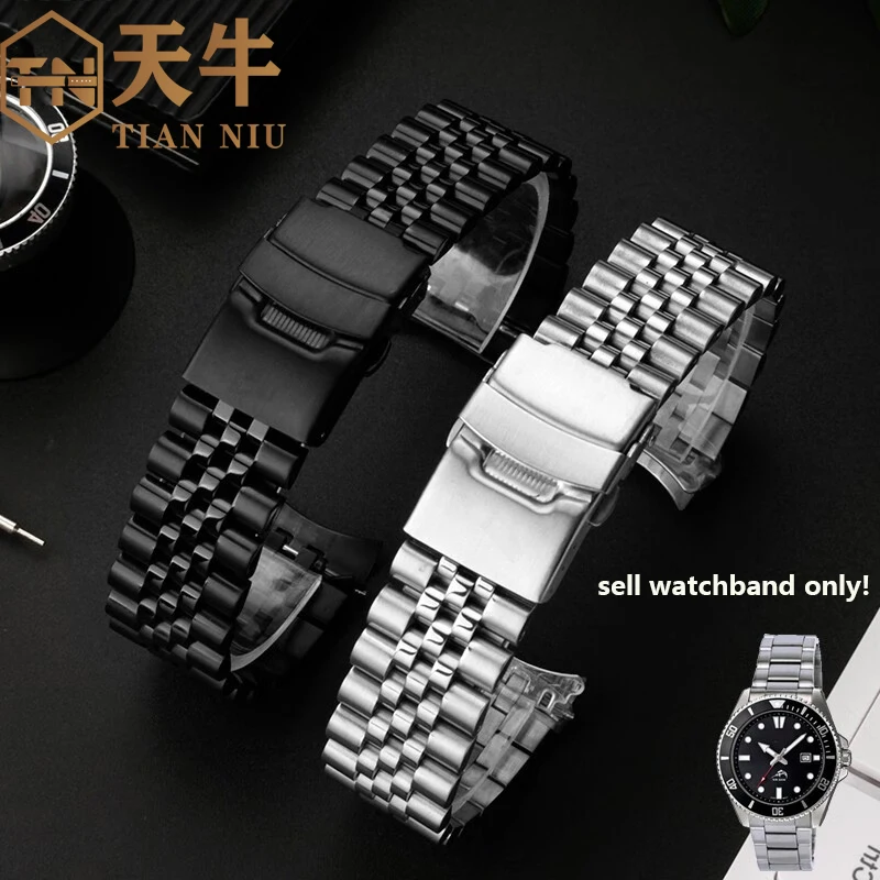 Ремешок изогнутый из нержавеющей стали для Casio 2784 22 мм