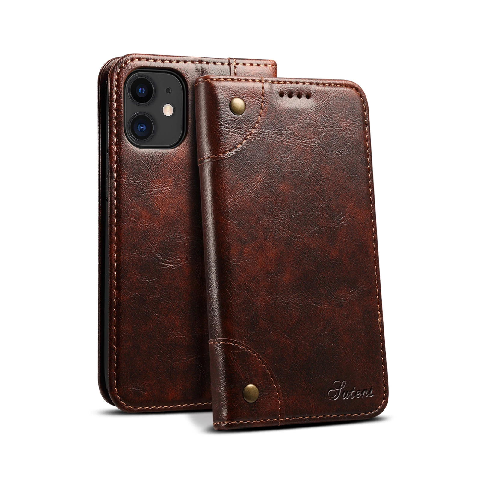 

Magnetic Flip Leather Phone Case for iPhone 12 Pro Max 13 11 XS XR X SE 2022 8 7 6 6S Plus Zipper Wallet Multi Card Cover Coque
