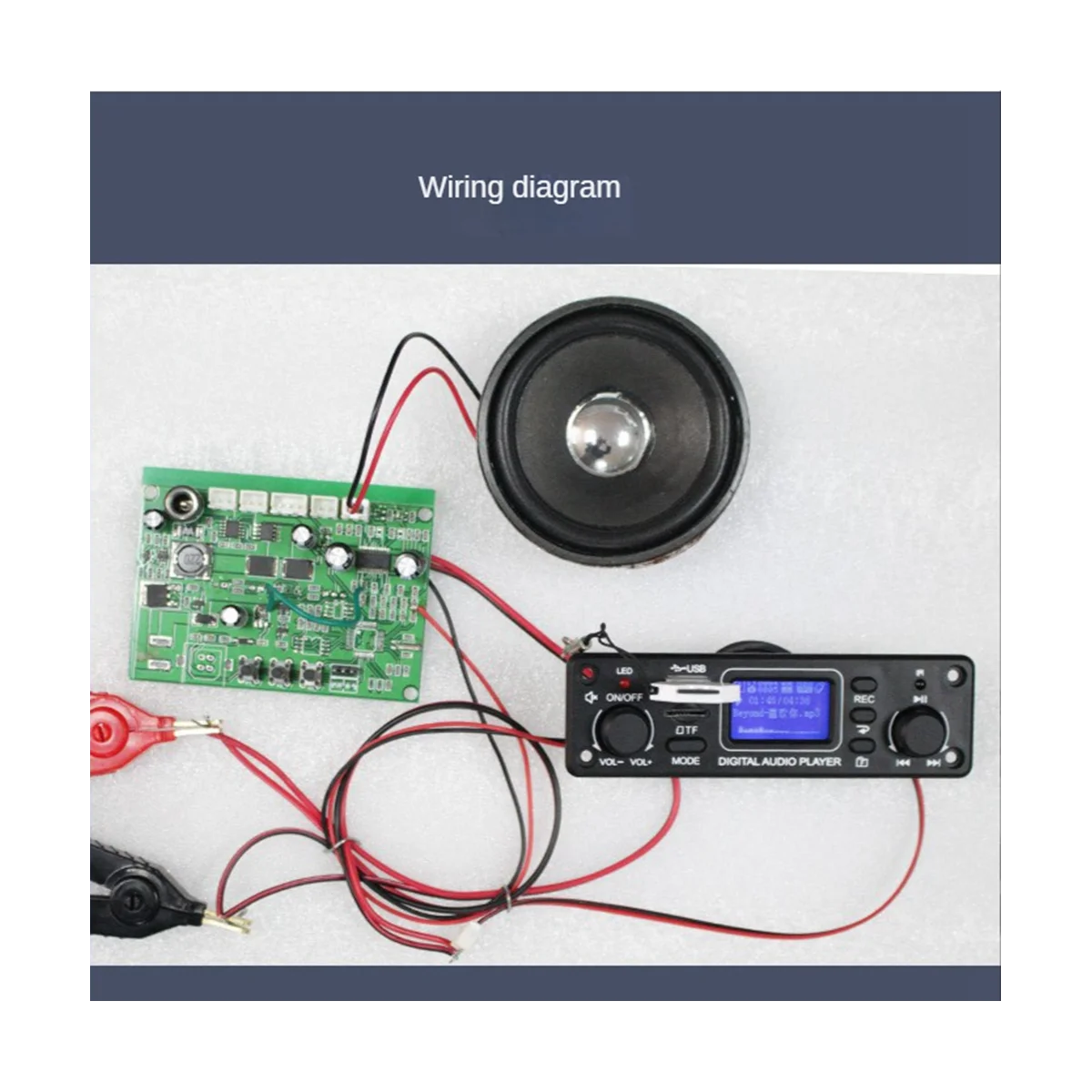Цифровой аудио плеер Bluetooth MP3-плеер декодер плата 128x64 точек ЖК USB SD BT FM музыкальный