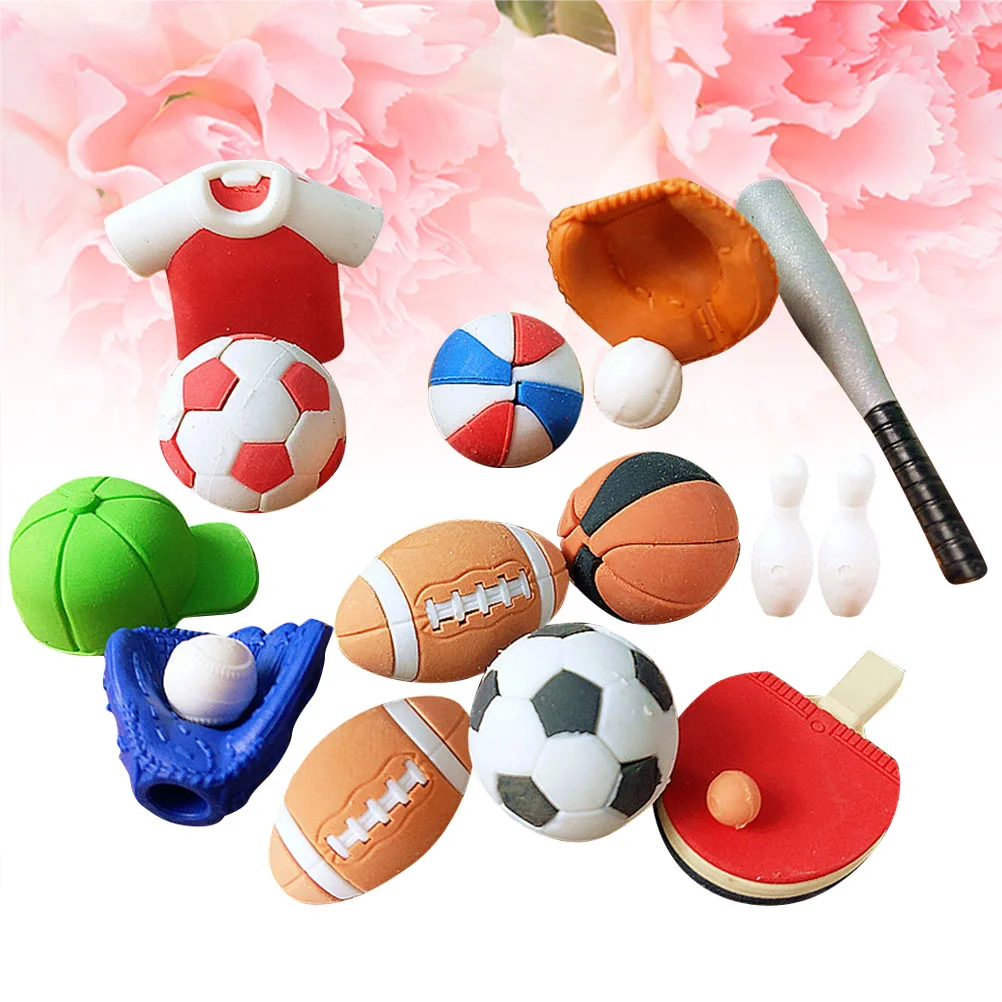 

50Pcs Erasers Bulk Funny Sports Erasers Kids Eraser for School Birthday Party Rubber