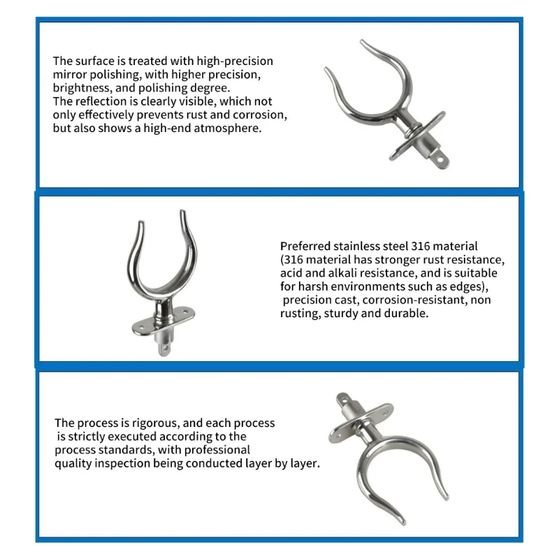 Металлические держатели для уключин Необходимые инструменты любителей рыбалки
