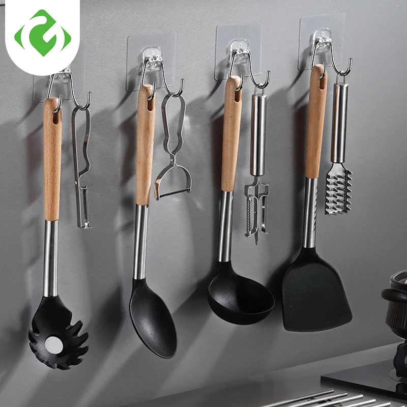 

Настенные крючки на сильной клейкой основе, настенные кухонные несущие присоски, клейкие крючки без отверстий (двойной крючок)