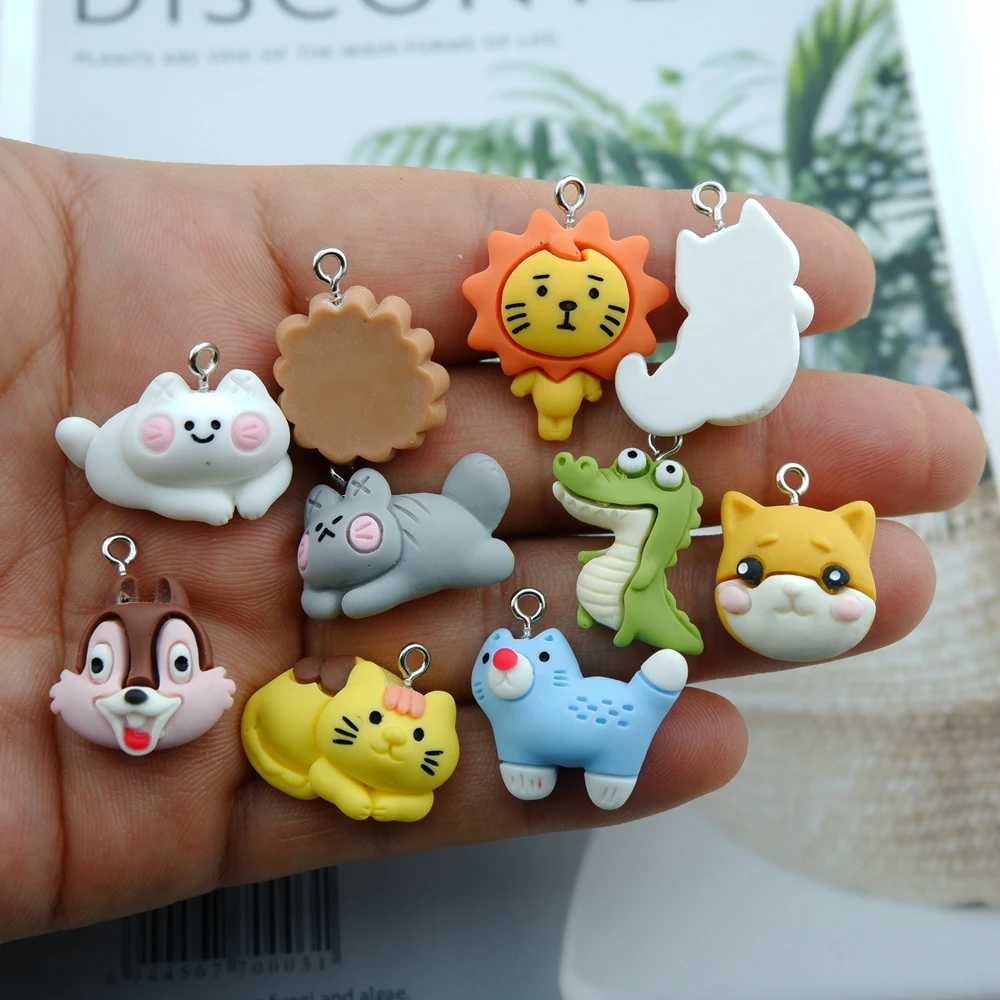 10 звёзд животные кошка Лев резиновые подвески для сережек браслетов подвесок