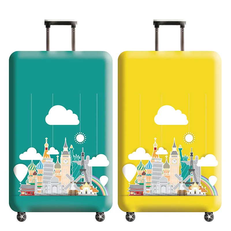 

Утолщенный эластичный чехол для чемодана, Дорожный Чехол для багажа с рисунком, подходит для чемодана диагональю 18 - 32 дюйма, чехол от пыли, аксессуары для путешествий