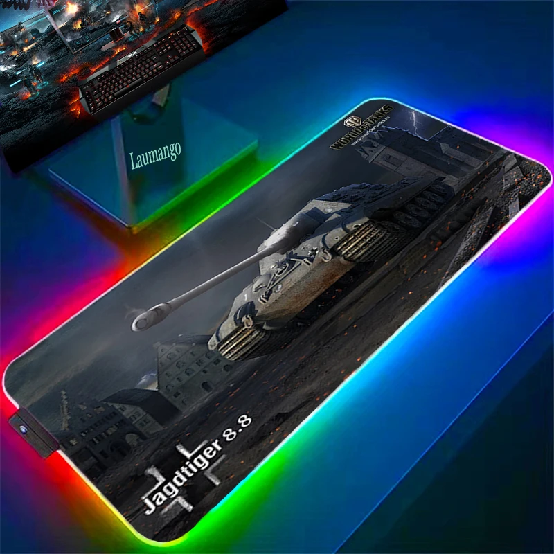 

Computer Desk Mat RGB Stitch World of Tanks Gamer Mouse Pad Xxl Mousepad Large Anime Accessories For Gamers Office Carpet Rug