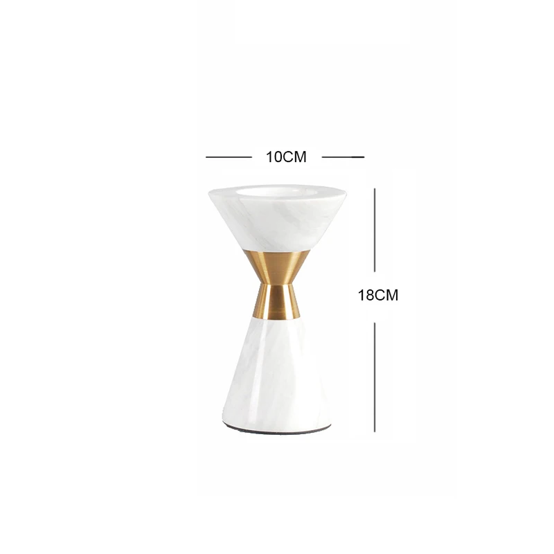 

Подсвечник LA TROUVAILLE Volakos белый мрамор