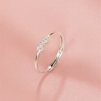 small broken diamond bow ring light luxury niche exquisite 925 sterling silver high end temperament fashion index finger ring