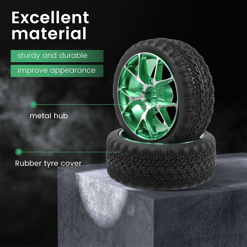 4 шт. металлические колесные диски резиновая шина для 1/10 RC On-Road Дрифт-тур Car Sakura