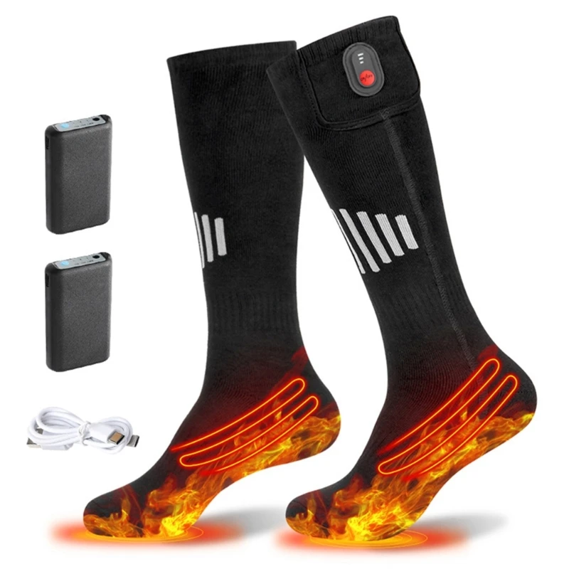 Носки с электрическим подогревом перезаряжаемые носки от батареи 5 В 4000 мАч для