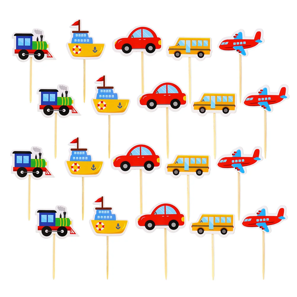 

20 Pcs Vehicle Cupcake Topper Construction Cupcake Topper Car Decoration Birthday Party Favors Cars Fruit Cake