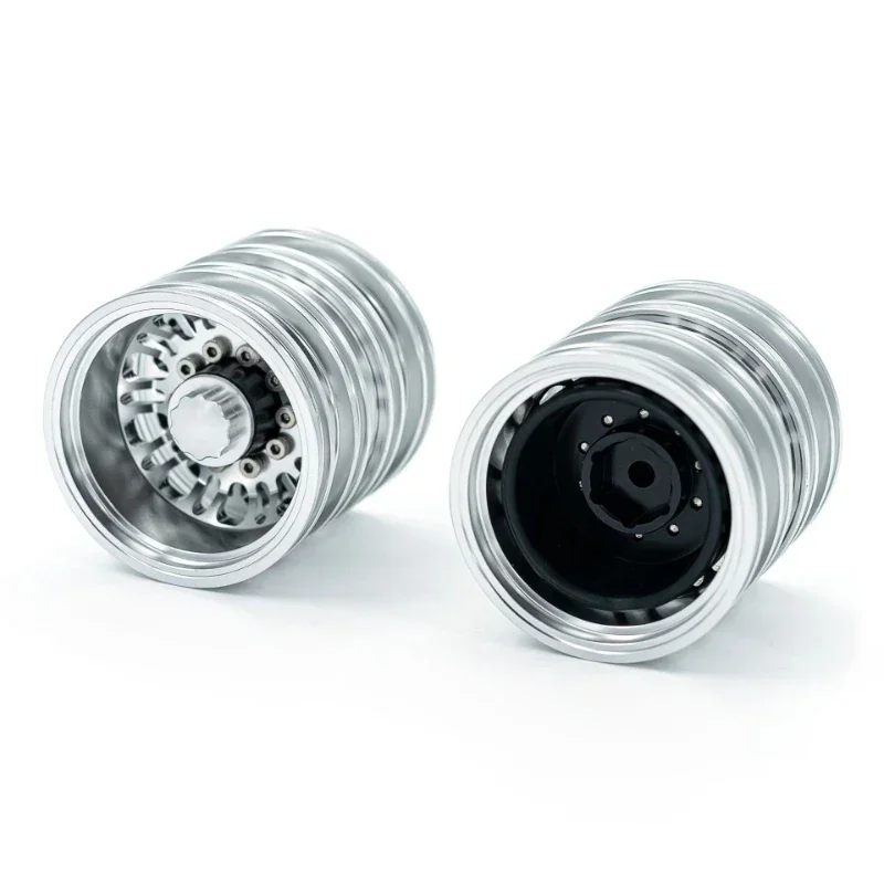 Пара металлических передних и задних узких колес для 1/14 Tamiya RC грузовик прицеп