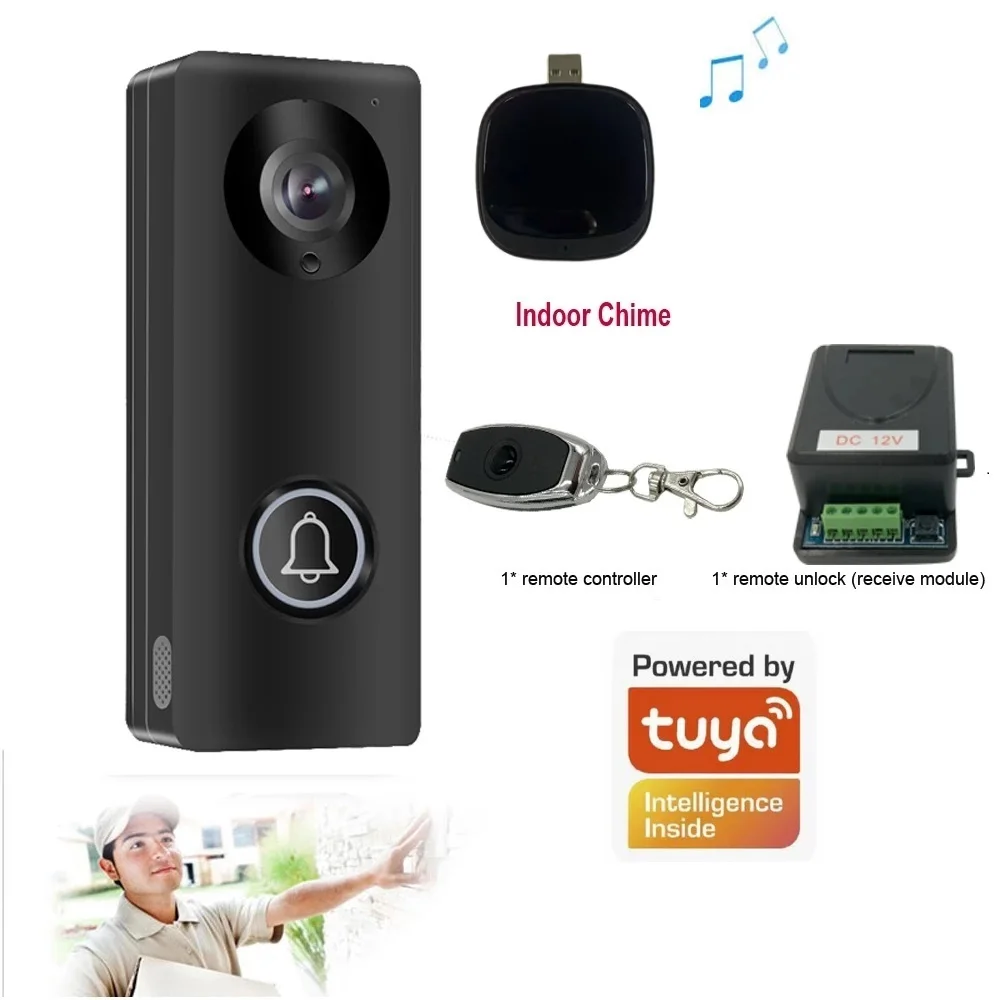 

Беспроводной видеодомофон Tuya 1080P с Wi-Fi и камерой с пассивным ИК датчиком движения