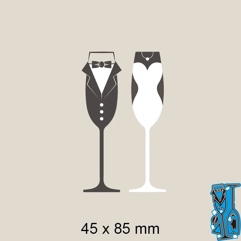 

Металлические Вырубные штампы, винный бокал, платье, мужчины, женщины, сделай сам, скрап-букинг, фотоальбом, тиснение, бумажные карты 45*85 мм