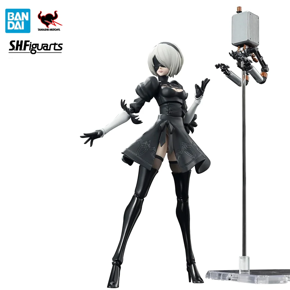 

Фигурки героев аниме Bandai S.H. Фигуртс ниус: Automata 2B, игрушки тамаши, страны, ПВХ Модель, подарок на день рождения и Рождество, оригинал