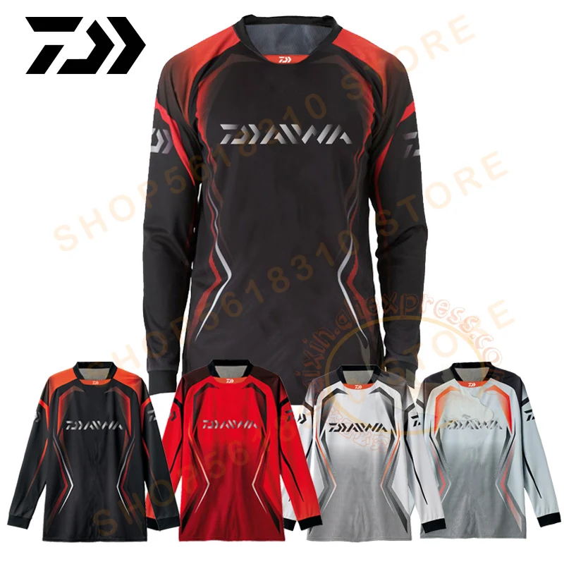 

2 Outdoor Jersey Quick Dry Fishing Cycling Hiking Jersey Large Size Fishing Clothing Long Sleeve Anti-UV Autumn Fishing Shirt