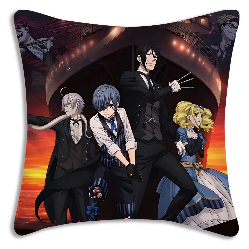 

Аниме Манга Черный дворецкий наволочки мультфильм диван декоративный домашний двусторонний принт короткий плюшевый милый чехол для подушки