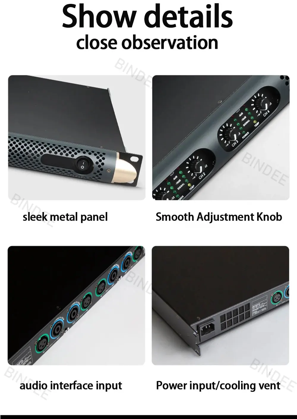 2/4-канальный профессиональный усилитель для выступлений на сцене уличный