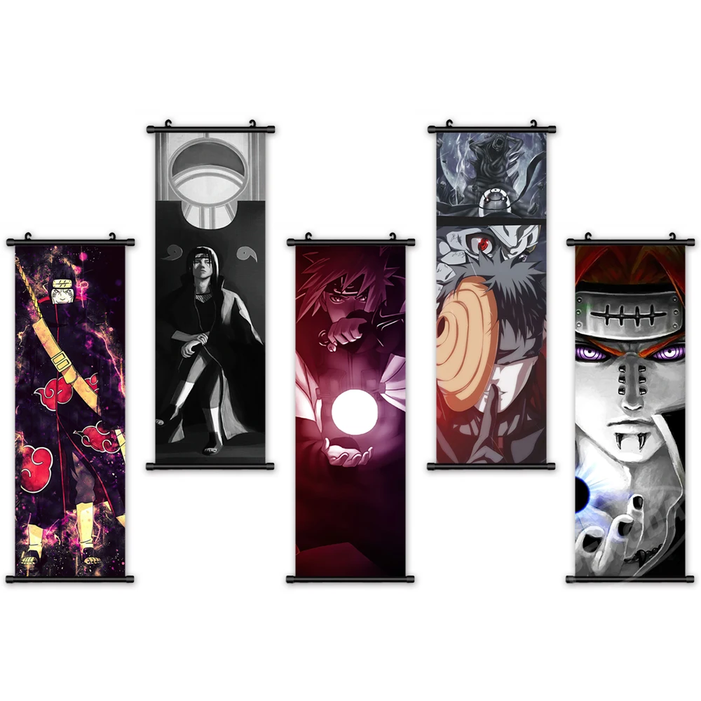 

Naruto Wall Art Japan Solid Print Characters Animation Canvas PVC Hanging Scrolls Paintings Poster for Living Room Home Decor