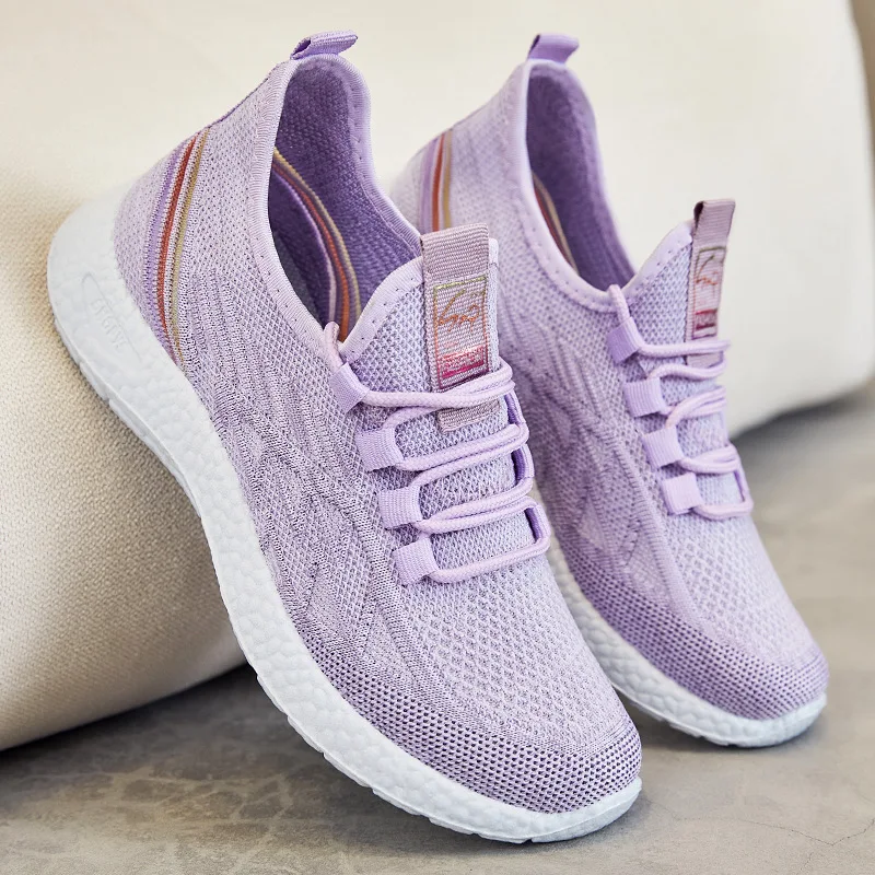 

Кроссовки женские сетчатые, легкие дышащие, на шнуровке, плоская подошва, спортивная обувь, брендовые