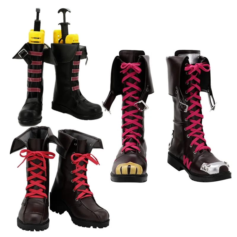Arcane LoL Jinx обувь для косплея ботинки взрослых мужчин и женщин маскировочные