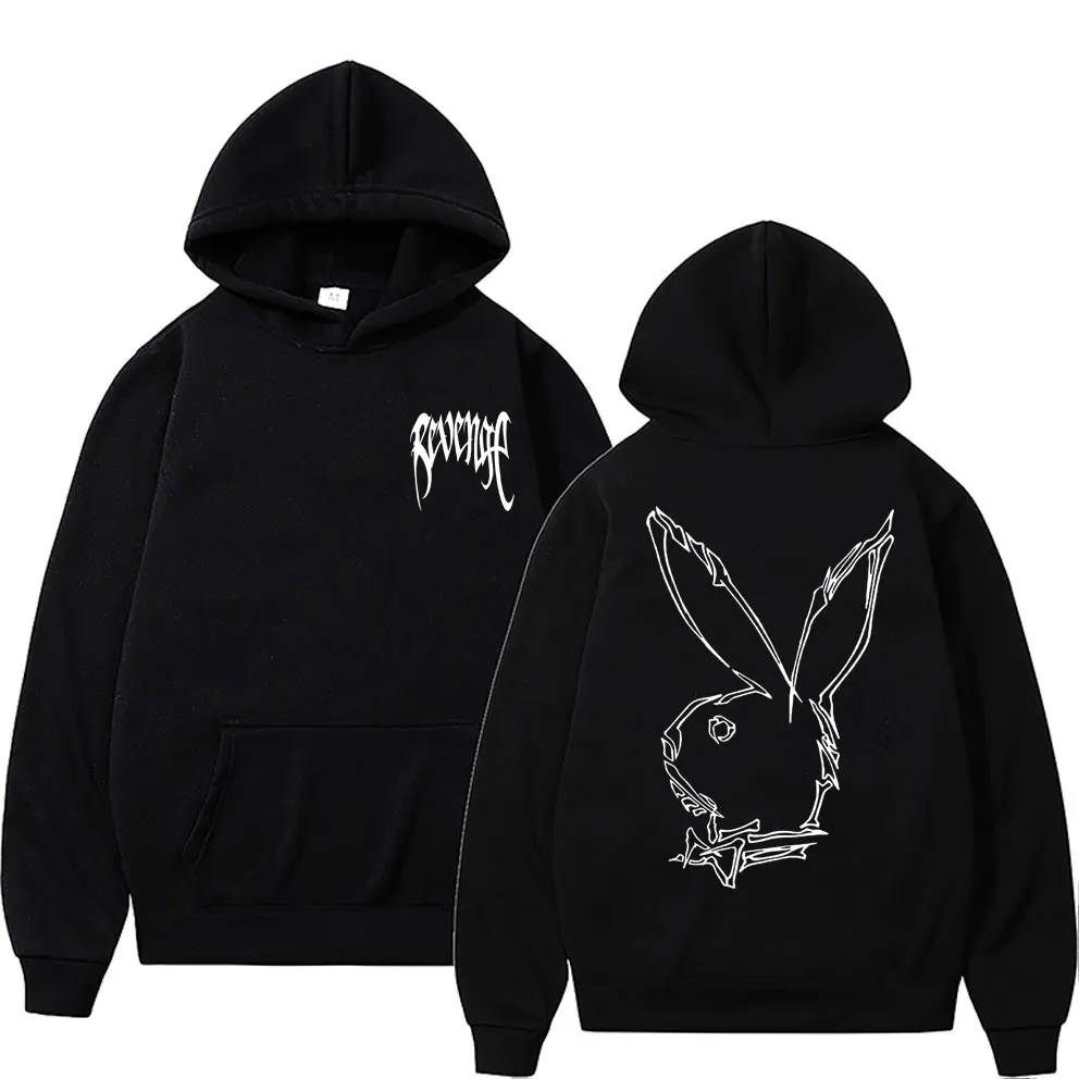 

Revenge Logo Print Hoodie Rapper Playboi Carti Hip Hop Oversized Print Hoodies Bad Bunny Sweatshirt Men Women Fashion Streetwear