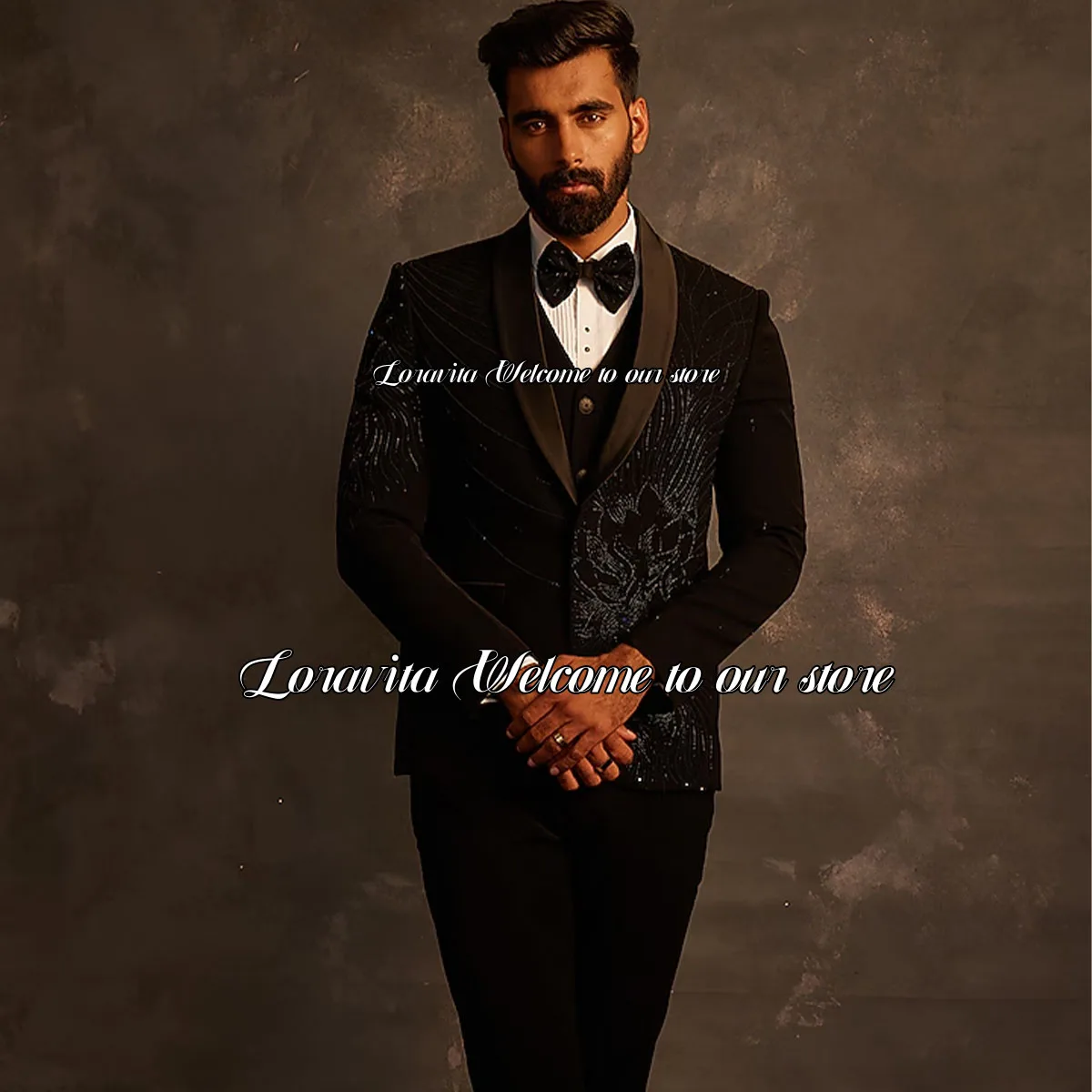 Роскошные украшения с кристаллами мужские костюмы комплекты из 3 предметов