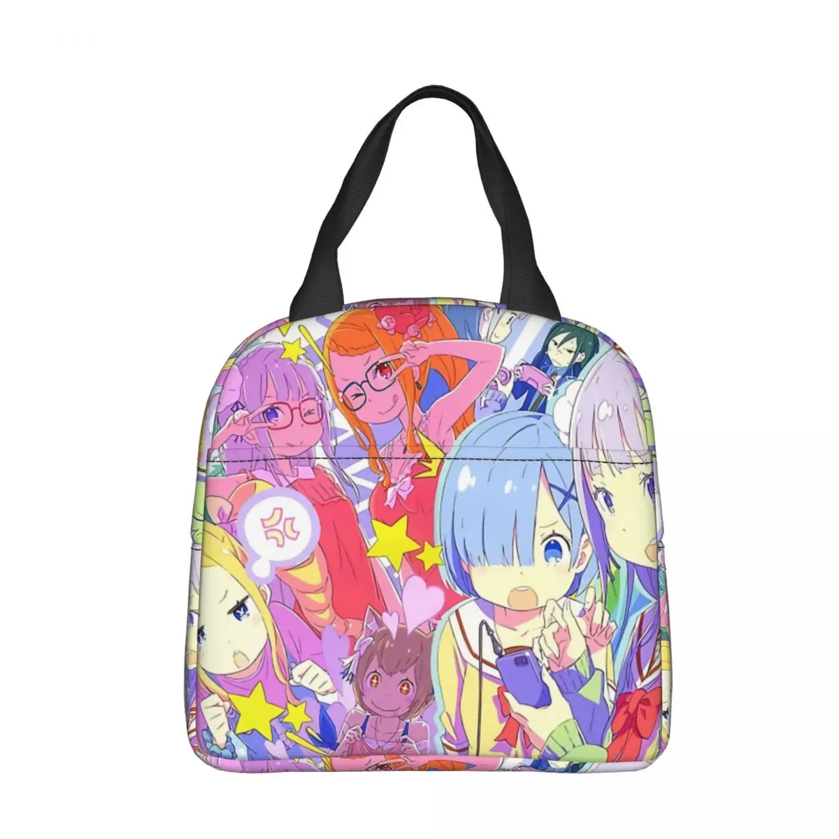 

Colorful Portable Lunch Bag ReZERO -Starting Life In Another World Ice Cooler Pack Insulation Picnic Food Storage Bags