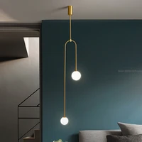 nordic minimalist bedroom bedside chandelier metal wrought iron lamp gold luxury chandelier for living room hollow lamp shade